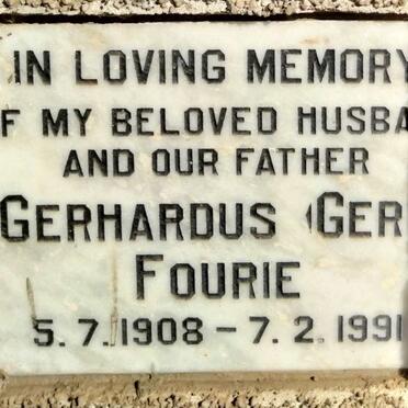 FOURIE Gerhardus 1908-1991