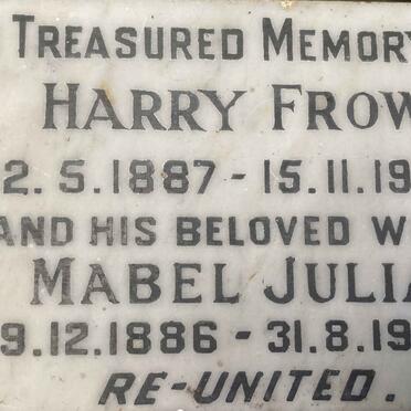 FROW Harry 1887-1963 & Mabel Julia 1886-1975