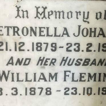 FLEMING William 1878-1964 & Petronella Johanna 1879-1958