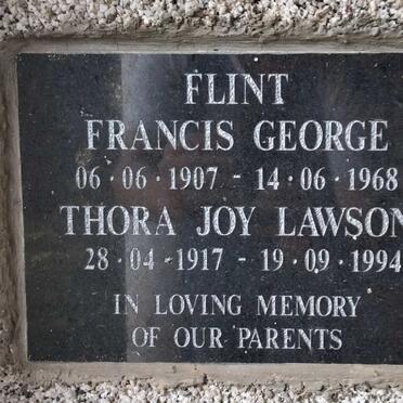 FLINT Francis George 1907-1968 & Thora Joy Lawson 1917-1994