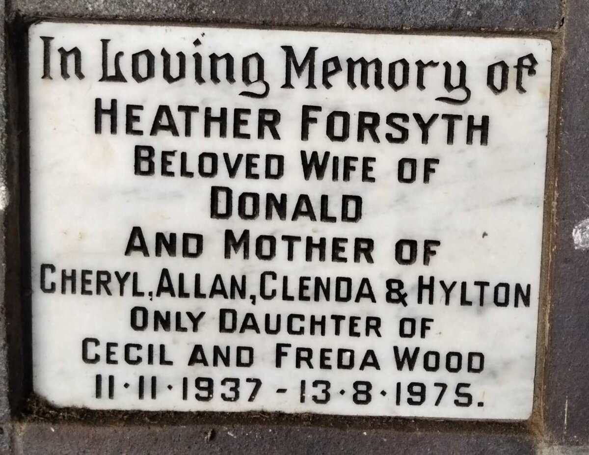 FORSYTH Heather 1937-1975