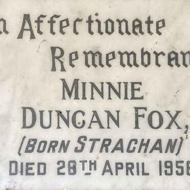 FOX Minnie Duncan nee Strachan -1956