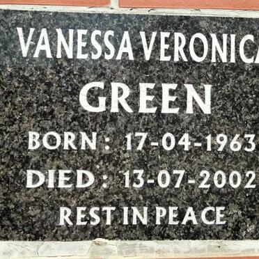 GREEN Vanessa Veronica 1963-2002