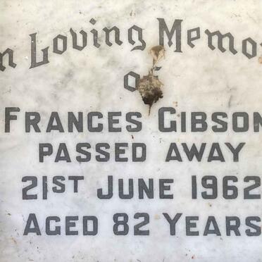 GIBSON Frances -1962