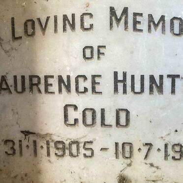 GOLD Laurence Hunter 1905-1972