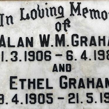 GRAHAM Alan W.M. 1906-1985 & Ethel 1905-1992