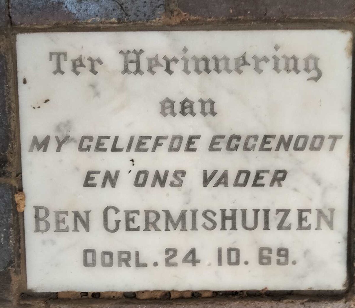 GERMISHUIZEN Ben -1969