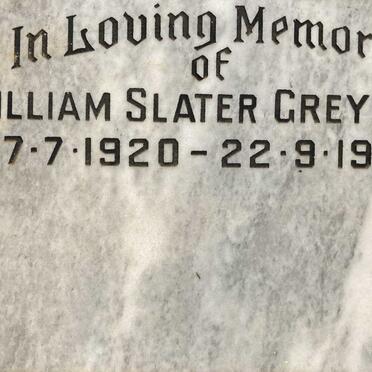 GREYLING William Slater 1920-1981
