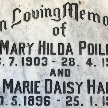 HAM Marie Daisy 1896-1987 :: POILLY Mary Hilda 1903-1975