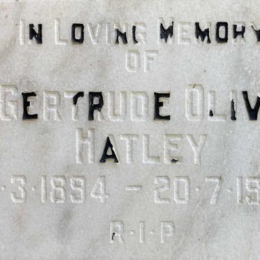 HATLEY Gertrude Olive 1894-1984