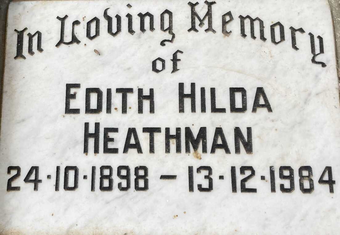 HEATHMAN Edith Hilda 1898-1984