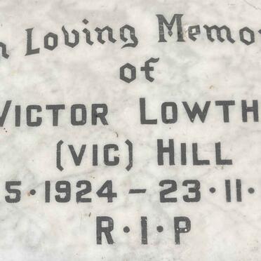 HILL Victor Lowther 1924-1961