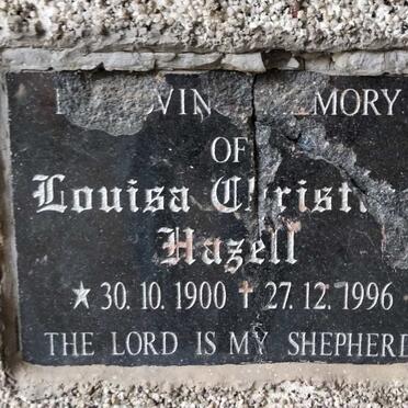 HAZELL Louisa Christ? 1900-1996