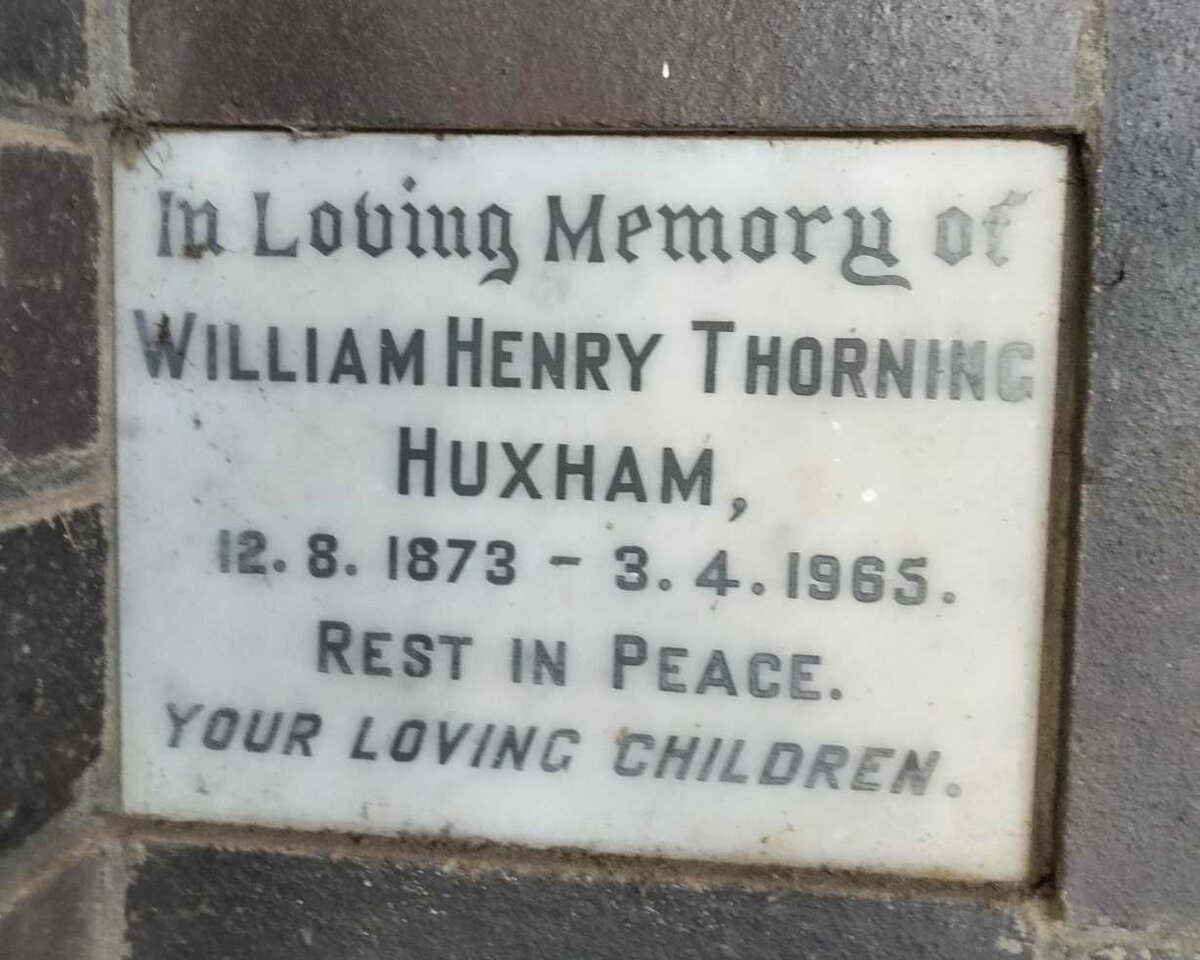 HUXHAM William Henry Thorning 1873-1965