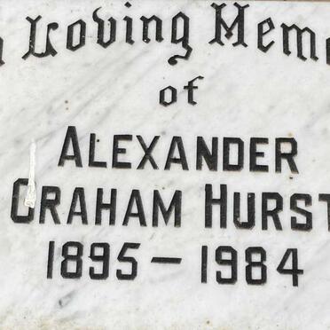 HURST Alexander Graham 1895-1984