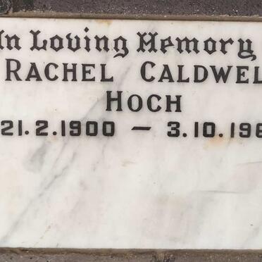 HOCH Rachel Caldwell 1900-1968