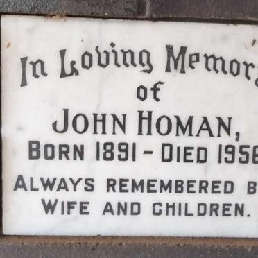 HOMAN John 1891-1956