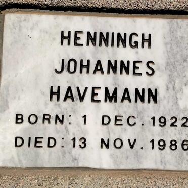 HAVEMANN Henningh Johannes 1922-1986