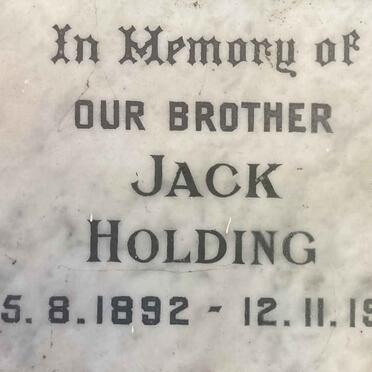 HOLDING Jack 1892-1959