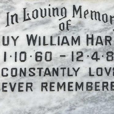 HARRIS Guy William 1960-1982