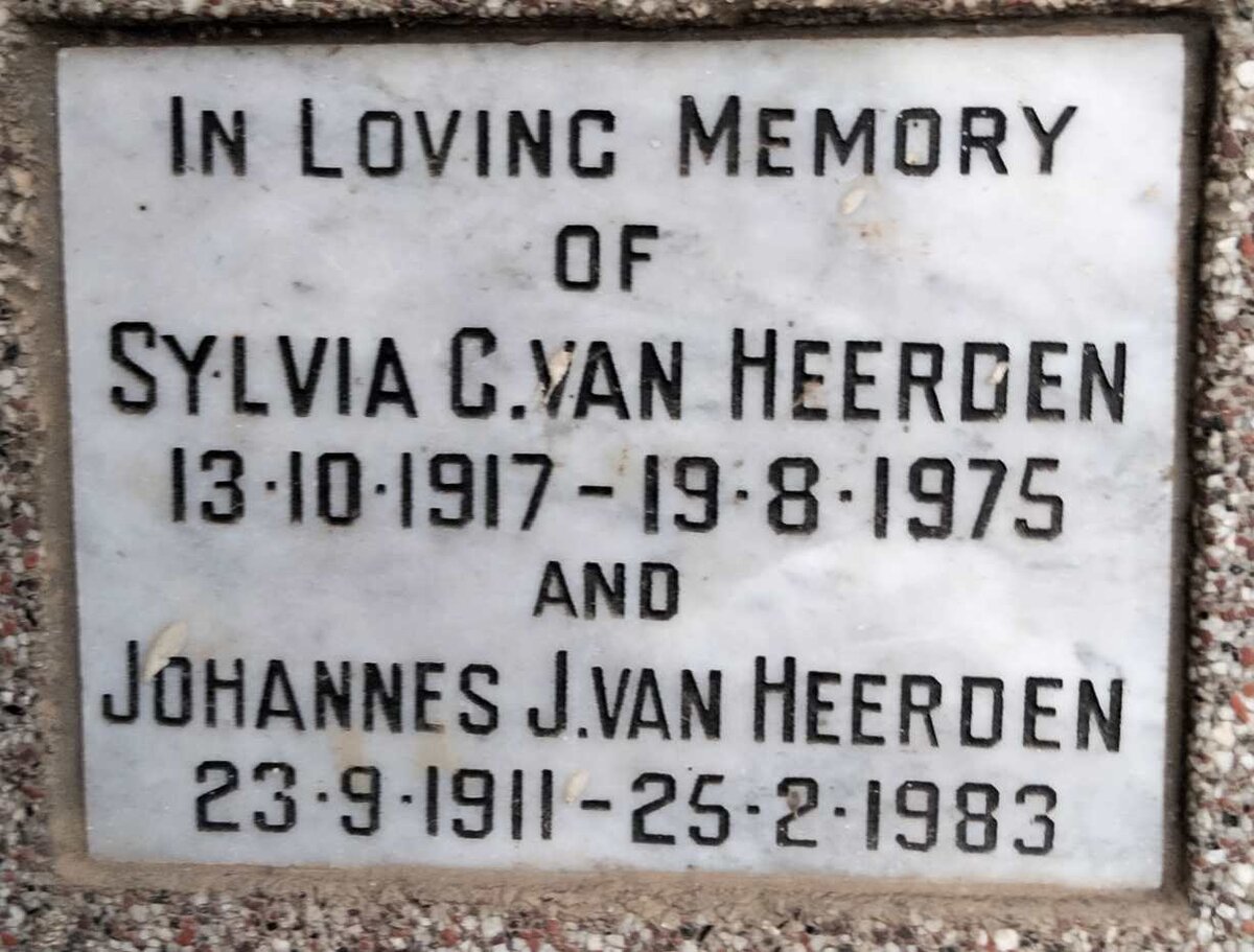 HEERDEN Johannes J., van 1911-1983 & Sylvia C. 1917-1975 
