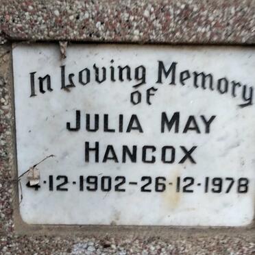 HANCOX Julia May 1902-1978