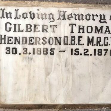 HENDERSON Gilbert Thomas 1885-1970