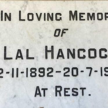 HANCOCK Lal 1892-1975