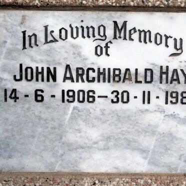 HAY John Archibald 1906-1982