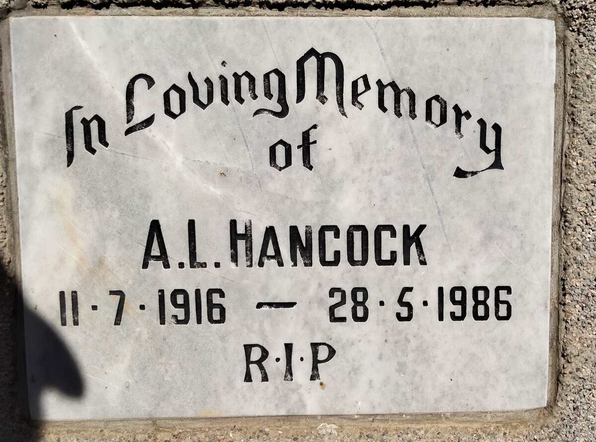 HANCOCK A.L. 1916-1986