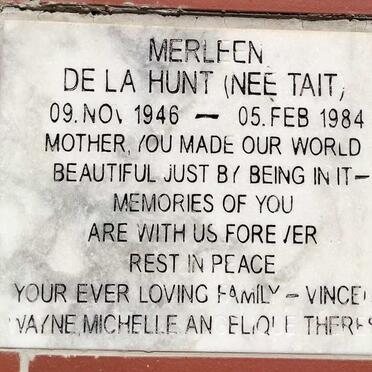 HUNT Merleen, de la nee TAIT 1946-1984