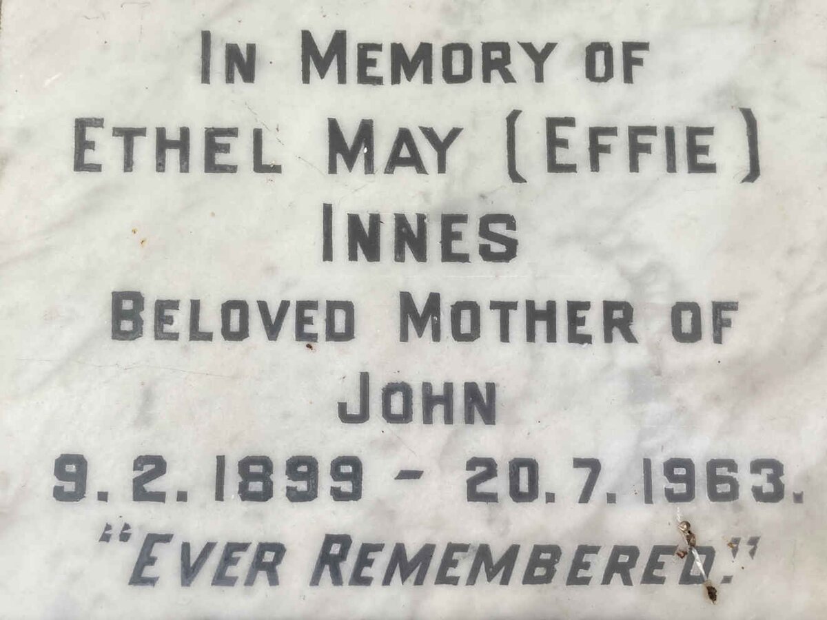 INNES Ethel May 1899-1963