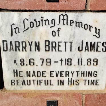 JAMES Darryn Brett 1979-1989
