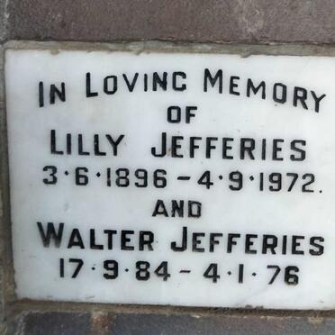 JEFFERIES Walter 1884-1976 & Lilly 1896-1972