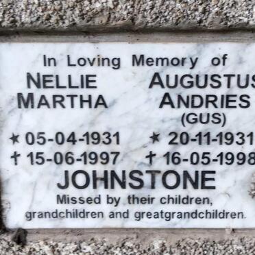 JOHNSTONE Augustus Andries 1931-1998 & Nellie Martha 1931-1997