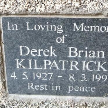 KILPATRICK Derek Brian 1927-1997