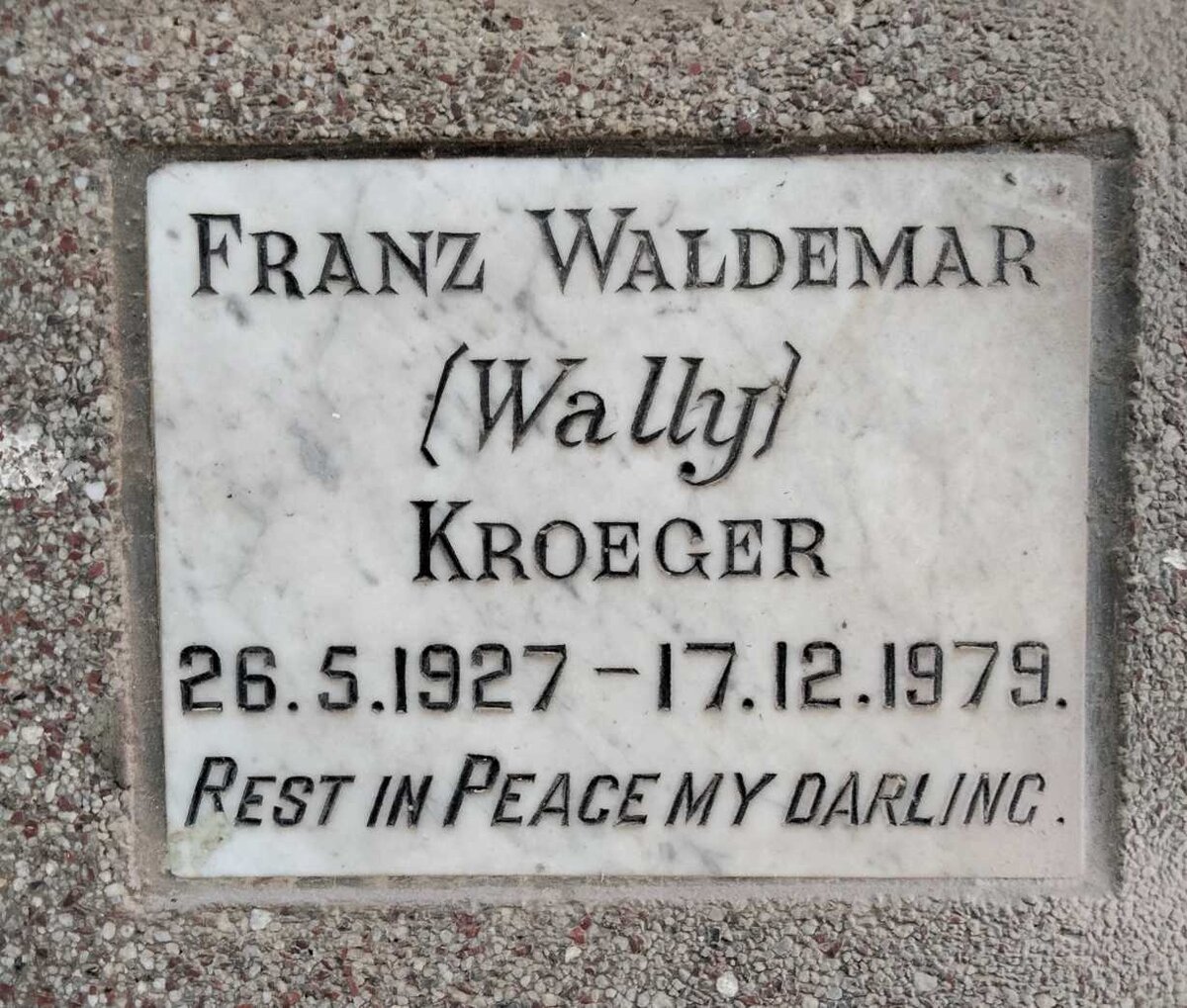 KROEGER Franz Waldemar 1927-1979