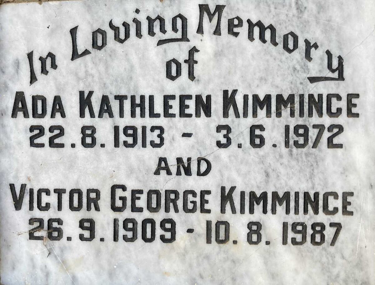 KIMMINCE Victor George 1909-1987 & Ada Kathleen 1913-1972