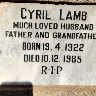LAMB Cyril 1922-1985