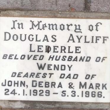 LEDERLE Douglas Ayliff 1929-1966