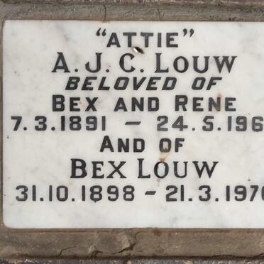 LOUW A.J.C. 1891-1967 & Bex 1898-1976