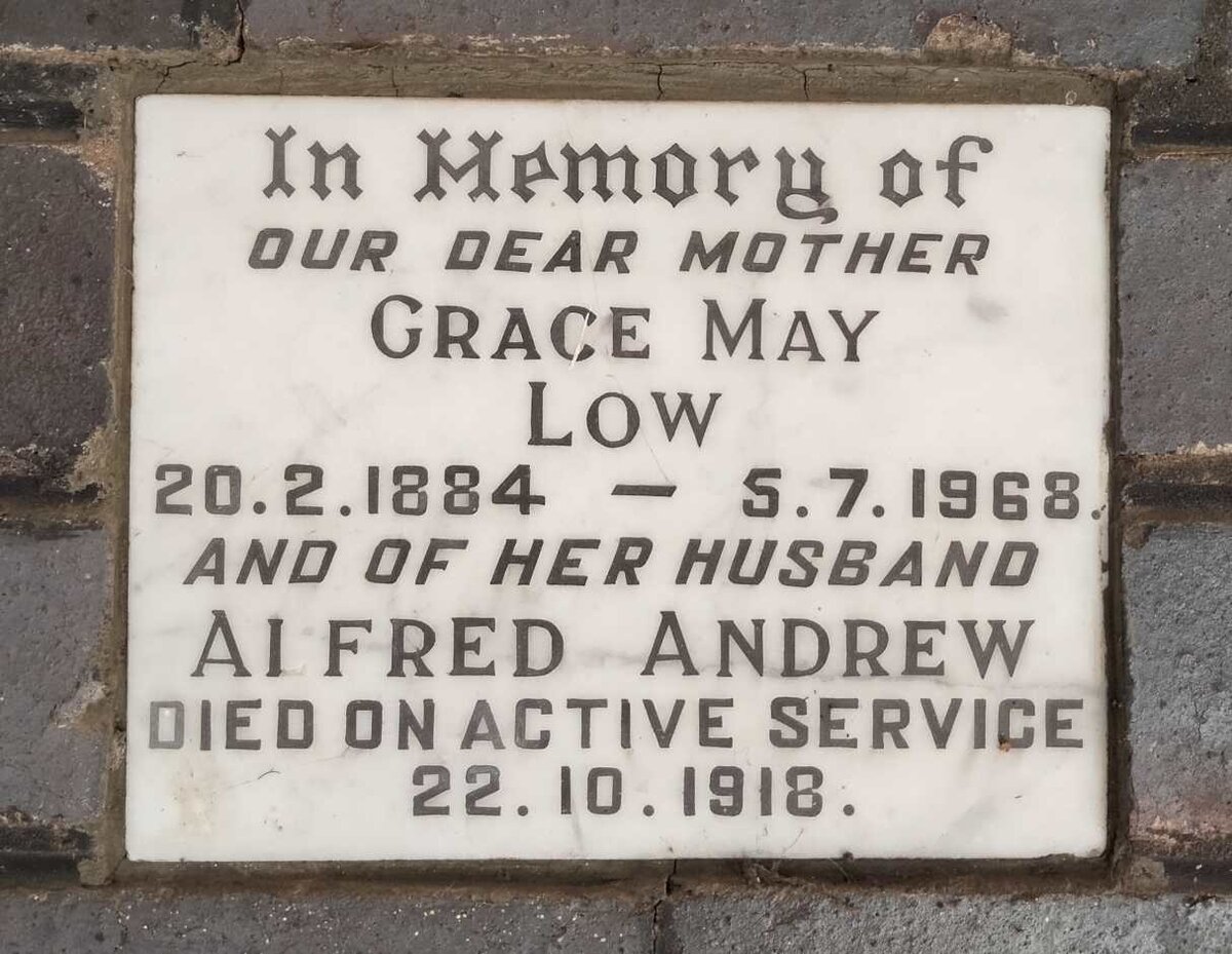 LOW Alfred Andrew -1918 & Grace May 1884-1968