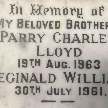 LLOYD Parry Charles -1963 :: LLOYD Reginald William -1961