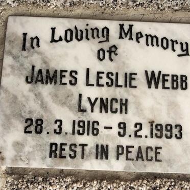 LYNCH James Leslie Webb 1916-1993
