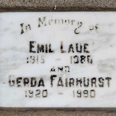 LAUE Emil 1915-1986 :: FAIRHURST Gerda 1920-1990