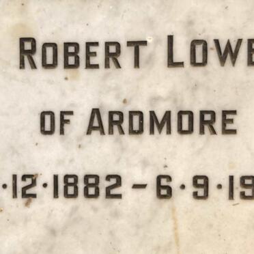 LOWE Robert 1882-1971