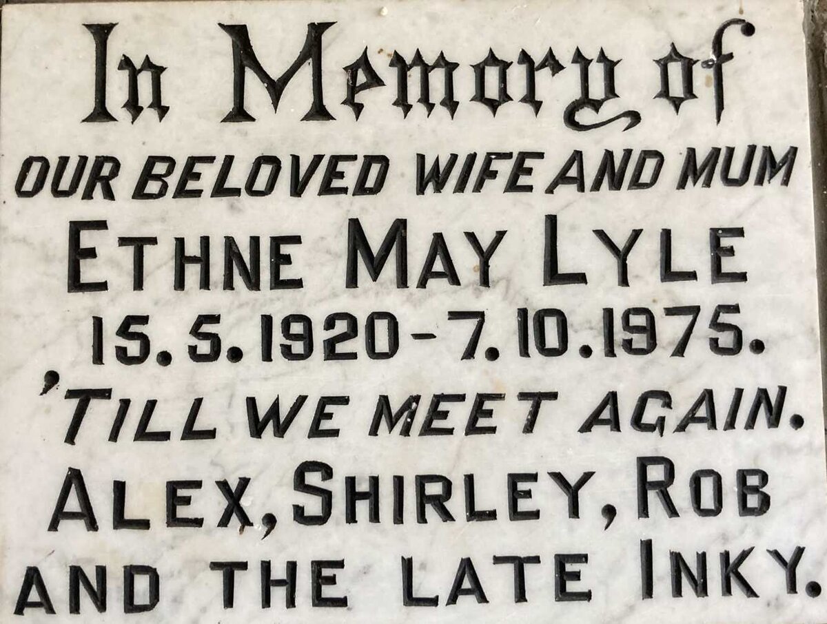 LYLE Ethne May 1920-1975