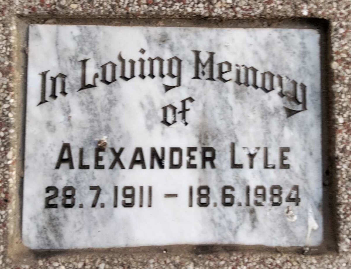 LYLE Alexander 1911-1984