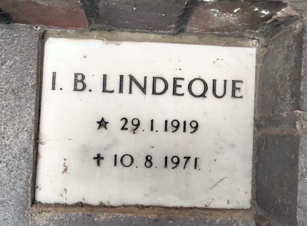 LINDEQUE I.B. 1919-1971
