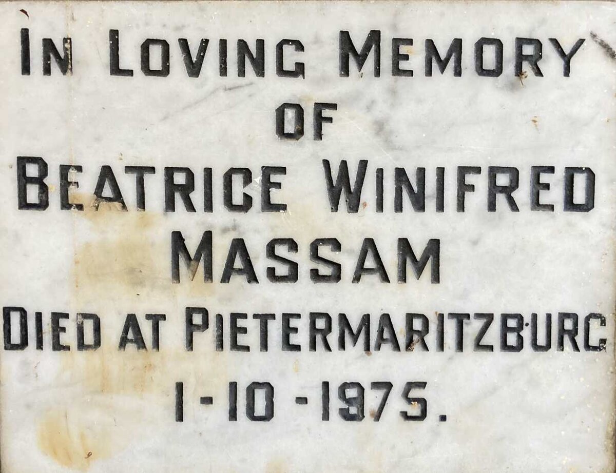 MASSAM Beatrice Winifred -1975